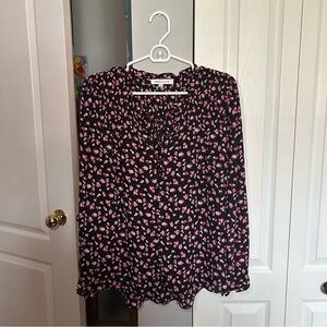 Rose & Olive Pink Floral Blouse